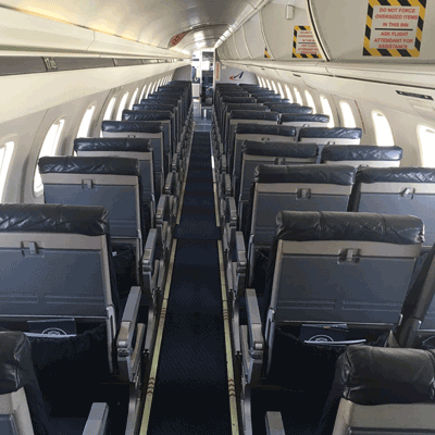 Calafia Airlines Economy Seat Size Image