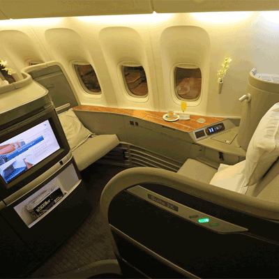 Cathay Pacific First Class seat image