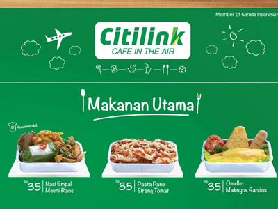 Citilink inflight meals menu image