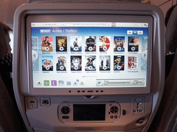 Emirates Airlines inflight entertainment image