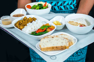 Fiji Airways menu meals images