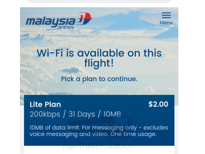 Malaysia Airlines wifi image
