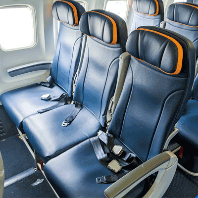 Sun Country Airlines Economy Seat Size Image